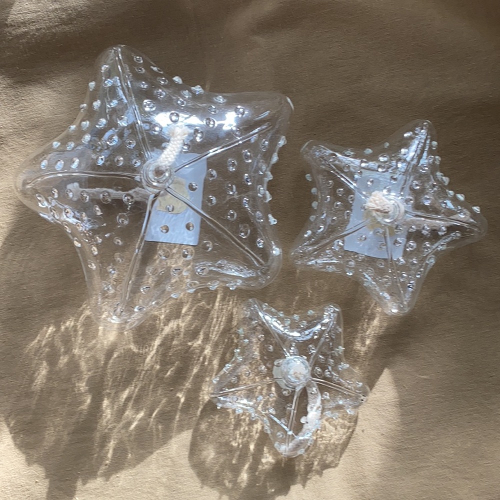 Glass starfish oil lamps - Picture 3 of 3